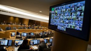 Metro Vancouver's board of directors meeting in Burnaby in November 2022. (Ben Nelms/CBC)
