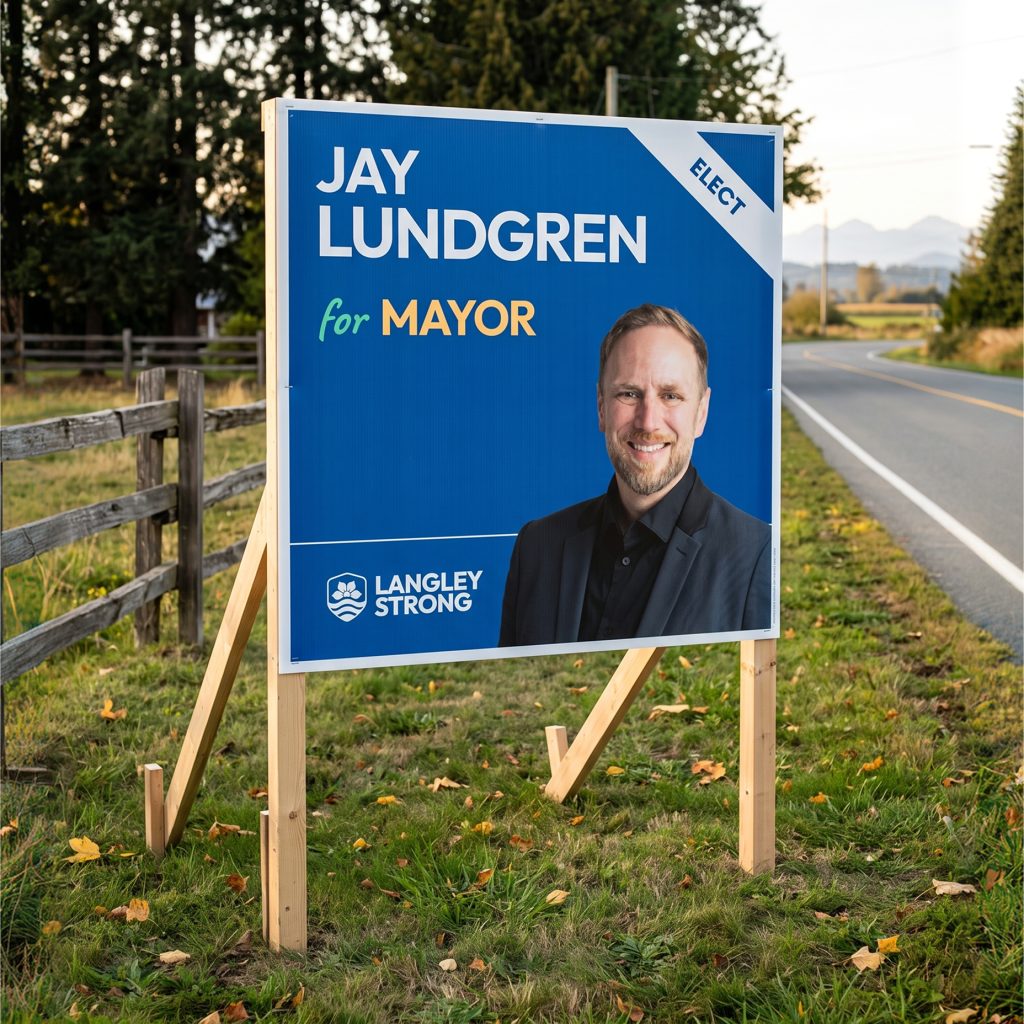 4 × 4 ft large sign